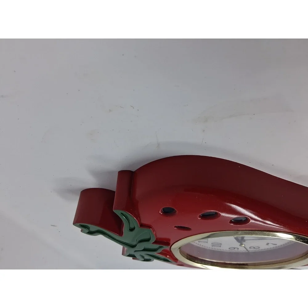 Vintage Decorative Strawberry Shaped Plastic Analog Wall Clock (Tested/Working)